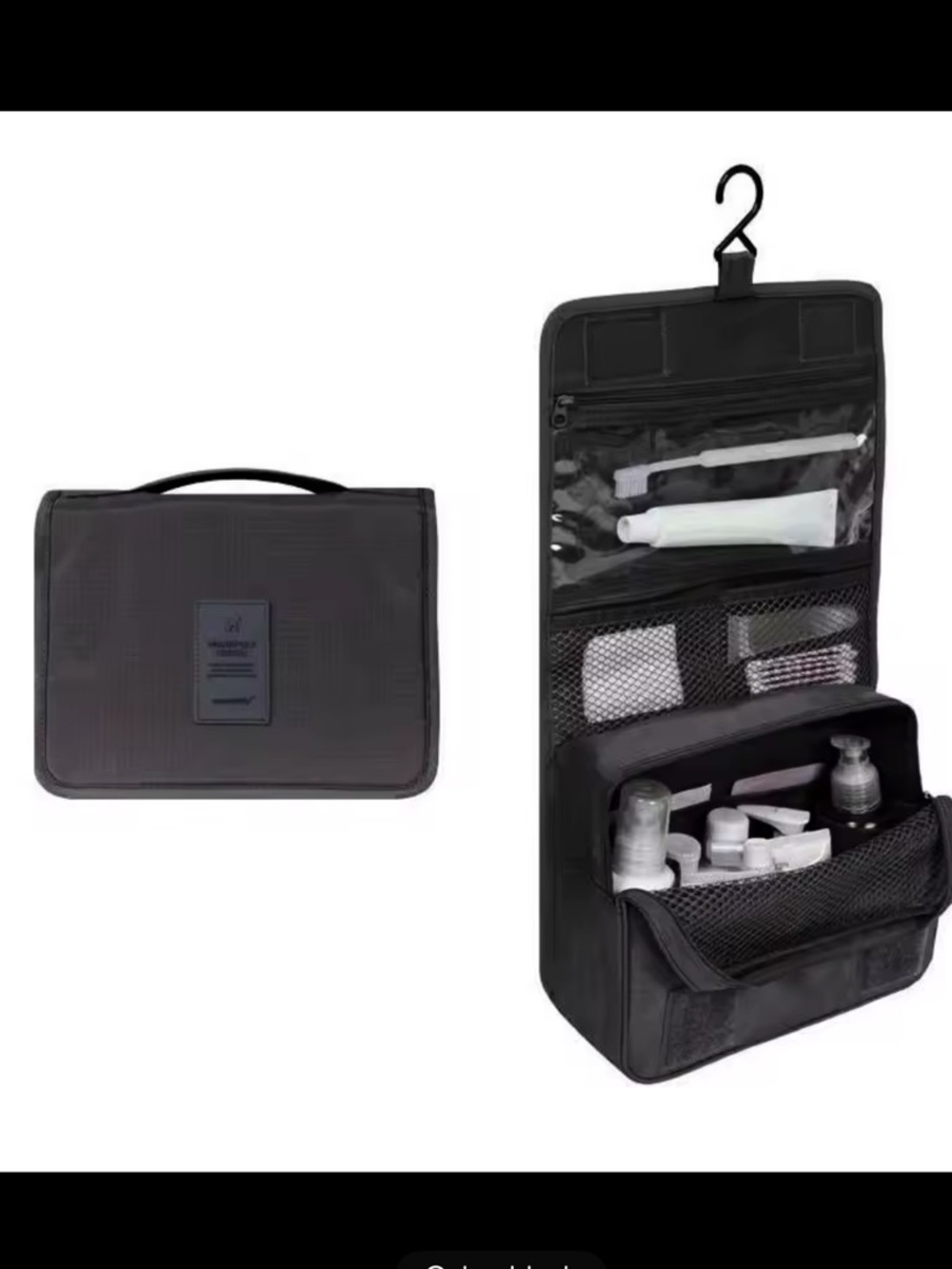 Black Hanging Toiletry Bag Travel Organizer. New never used.
